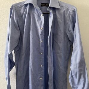 Donald J Trump Men's Light Blue Dress Shirt - Classic Button-Down